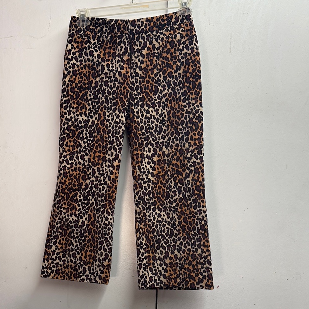 Stylish Brown and Black Wide Leg Leopard Print Pants